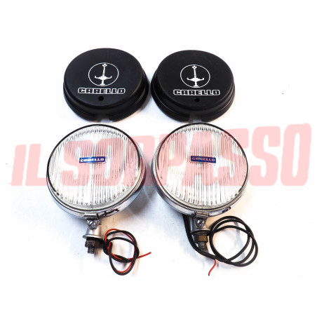 FARI FENDINEBBIA TONDI CARELLO + COPERCHI A112 ABARTH FIAT 500 600 850 127 128