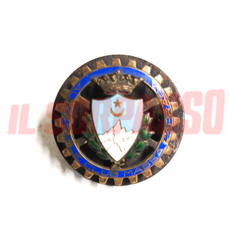 FREGIO EMBLEMA STEMMA RADIATORE AUTOMOBILE CLUB MASSA CARRARA FIAT LANCIA ALFA