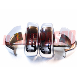 ROSTRI BORCHIE PARAURTI ANTERIORE + POSTERIORE FIAT 1100 SPECIAL ORIGINALI NOS