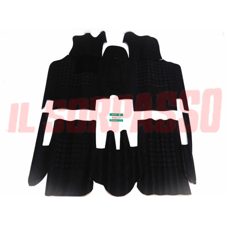 SOPRA TAPPETI NERI AUTOBIANCHI A112 + ABARTH ORIGINALI EGIZIO FILGOMMA
