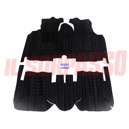 SOPRA TAPPETI NERI AUTOBIANCHI A112 + ABARTH ORIGINALI BIZANTINO FILGOMMA