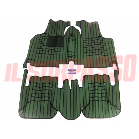 SOPRA TAPPETI VERDI NERI AUTOBIANCHI A112 + ABARTH ORIGINALI BIZANTINO FILGOMMA