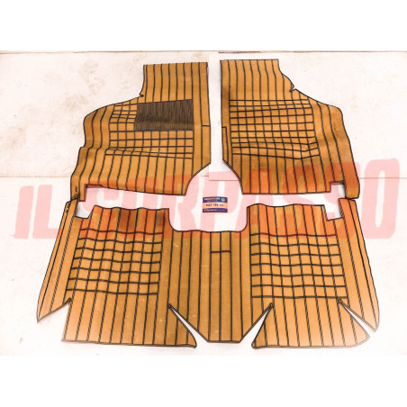 SOPRA TAPPETI BEIGE E NERI FIAT 128 RALLY ORIGINALI BIZANTINO FILGOMMA