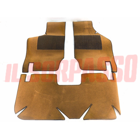 TAPPETI BEIGE IN MOQUETTE FIAT 128 BERLINA RALLY ORIGINALI HELLENICO FILGOMMA