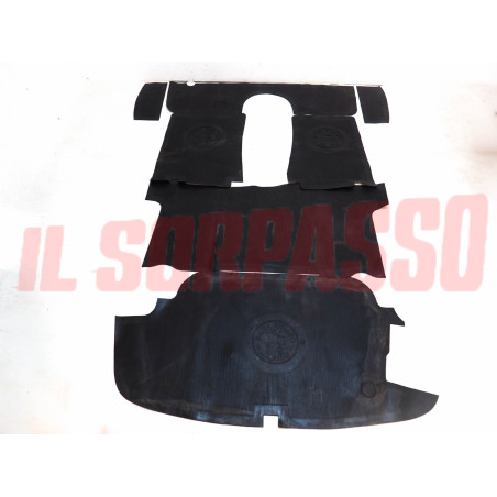 TAPPETI BASE ABITACOLO + BAULE ALFA ROMEO GIULIETTA SPIDER CON STEMMA BISCIONE
