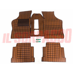 SOPRA TAPPETI MARRONI E NERI AUTOBIANCHI A112 + ABARTH ORIGINALI FILGOMMA
