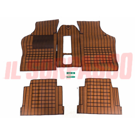 SOPRA TAPPETI MARRONI E NERI AUTOBIANCHI A112 + ABARTH ORIGINALI FILGOMMA