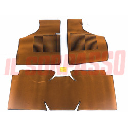 SOPRA TAPPETI IN GOMMA E MOQUETTE BEIGE AUTOBIANCHI 111 ORIGINALI FILGOMMA