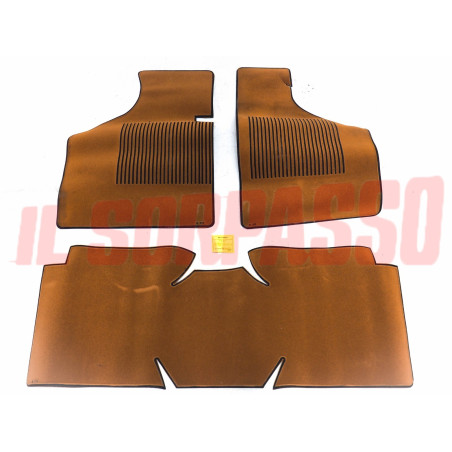 SOPRA TAPPETI IN GOMMA E MOQUETTE BEIGE AUTOBIANCHI 111 ORIGINALI FILGOMMA
