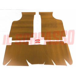 SOPRA TAPPETI BEIGE IN MOQUETTE FIAT 128 COUPE SENZA PONTE ORIGINALI FILGOMMA
