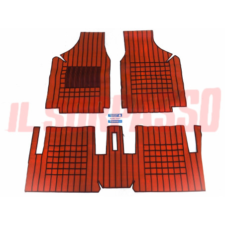 SOPRA TAPPETI IN GOMMA ROSSI E NERI FIAT PANDA SUPER ORIGINALI FILGOMMA