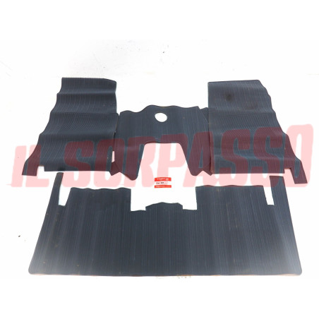 SOPRA TAPPETI GRIGI IN MOQUETTE FIAT 124 SPECIAL T CON PONTE ORIGINALI FILGOMMA