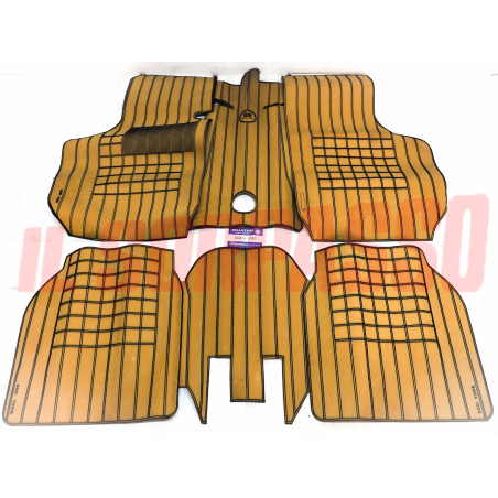 SOPRA TAPPETI IN GOMMA BEIGE E NERI SIMCA 1000 - RALLY ORIGINALI FILGOMMA