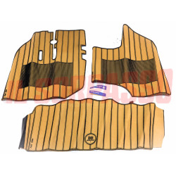 SOPRA TAPPETI INTERNI BEIGE E NERI FIAT 238 FURGONE 3 PEZZI ORIGINALI FILGOMMA