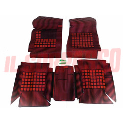 SOPRA TAPPETI INTERNI ROSSI E NERI SENZA PONTE FIAT 125 BERLINA SPECIAL FILGOMMA