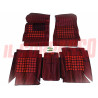 SOPRA TAPPETI INTERNI ROSSI E NERI SENZA PONTE FIAT 125 BERLINA SPECIAL FILGOMMA