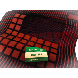 SOPRA TAPPETI INTERNI ROSSI E NERI SENZA PONTE FIAT 125 BERLINA SPECIAL FILGOMMA
