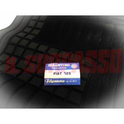 SOPRA TAPPETI INTERNI NERI SENZA PONTE FIAT 125 BERLINA SPECIAL FILGOMMA