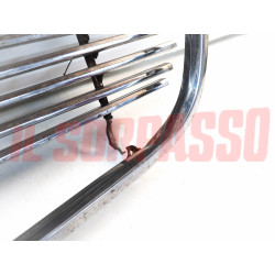 MASCHERINA GRIGLIA + CONTORNO + STEMMA LANCIA FLAVIA 1800 BERLINA DA RESTAURARE