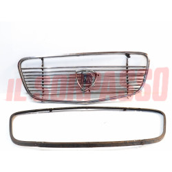 MASCHERINA GRIGLIA + CONTORNO + STEMMA LANCIA FLAVIA 1800 BERLINA DA RESTAURARE