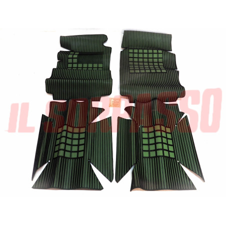 SOPRA TAPPETI IN GOMMA VERDI E NERI FIAT DINO COUPE ORIGINALI FILGOMMA