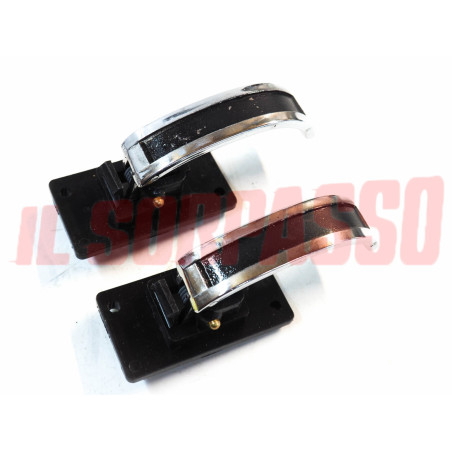 MANIGLIE CROMATE APRI PORTA INTERNE DESTRA SINISTRA FIAT 131 - 132 S ORIGINALI