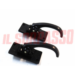 MANIGLIE NERE APRI PORTA DESTRA SINISTRA 2 FORI FIAT 500 L 124 126 127 128 900 T