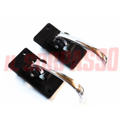 MANIGLIE CROMATE APRI PORTA DESTRA SINISTRA 2 FORI FIAT 500 L 124 125 127 128