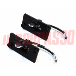 MANIGLIE CROMATE APRI PORTA DESTRA SINISTRA 2 FORI FIAT 500 L 124 125 127 128