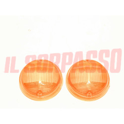 PLASTICHE ARANCIO FANALINI ANTERIORI FIAT 124 COUPE 850 COUPE 1 S 1100 R LEART