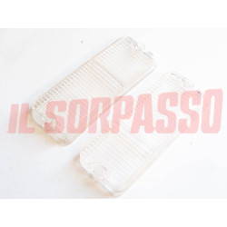 PLASTICHE FANALINI ANTERIORI BIANCHE FIAT 127 BERLINA SPECIAL MARCA LEART