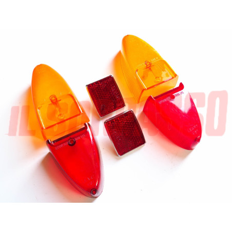 PLASTICHE POSTERIORI + CATADIOTTRI FIAT 1100 103 H D 850 FAMILIARE LEART