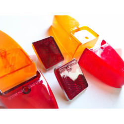 PLASTICHE POSTERIORI + CATADIOTTRI FIAT 1100 103 H D 850 FAMILIARE LEART