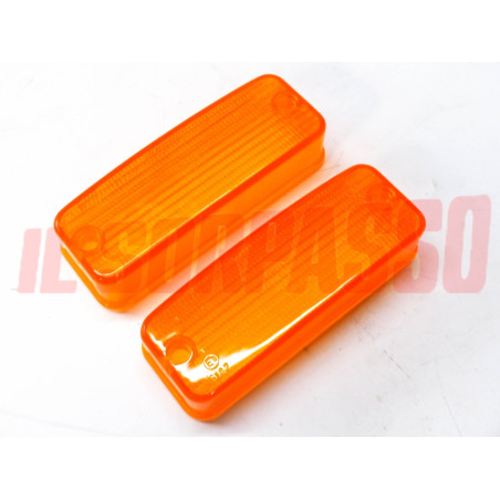 PLASTICHE ARANCIO FANALINI ANTERIORI FRECCE SEAT FIAT 124 ORIGINALI COBO