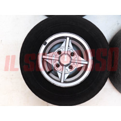 CERCHI RUOTA + PNEUMATICI + TAPPI INNOCENTI MINI MINOR COOPER O FIAT 500 ABARTH