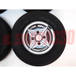 CERCHI RUOTA + PNEUMATICI + TAPPI INNOCENTI MINI MINOR COOPER O FIAT 500 ABARTH