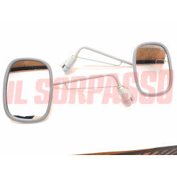 SPECCHI RETROVISORI DESTRO + SINISTRO GRIGI OVALI FIAT OM 40 ARSAUTO
