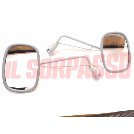 SPECCHI RETROVISORI DESTRO + SINISTRO GRIGI OVALI FIAT OM 40 ARSAUTO