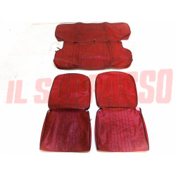 FODERE COPRI SEDILI ANTERIORI + POSTERIORI FIAT 600 - D ROSSE