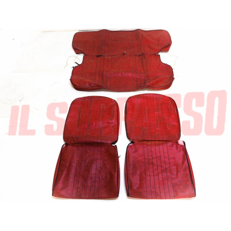 FODERE COPRI SEDILI ANTERIORI + POSTERIORI FIAT 600 - D ROSSE