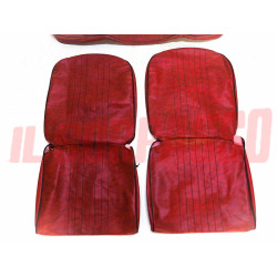 FODERE COPRI SEDILI ANTERIORI + POSTERIORI FIAT 600 - D ROSSE