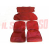 FODERE COPRI SEDILI ANTERIORI + POSTERIORI FIAT 127 3 PORTE 1 SERIE ROSSE