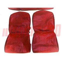 FODERE COPRI SEDILI ANTERIORI + POSTERIORI FIAT 127 3 PORTE 1 SERIE ROSSE