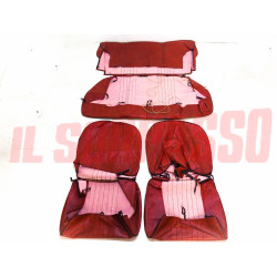 FODERE COPRI SEDILI ANTERIORI + POSTERIORI FIAT 127 3 PORTE 1 SERIE ROSSE
