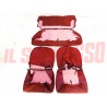 FODERE COPRI SEDILI ANTERIORI + POSTERIORI FIAT 127 3 PORTE 1 SERIE ROSSE
