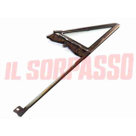 TELAIO DEFLETTORE + VETRO + CORNICE PORTA DESTRA FIAT 124 SPIDER ORIGINALE