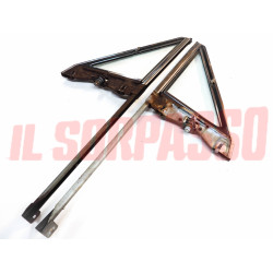 TELAI DEFLETTORI CORNICI + VETRI PORTA DESTRA SINISTRA FIAT 124 SPIDER ORIGINALI