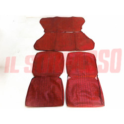 FODERE TAPPEZZERIA COPRI SEDILI ROSSE VIMPELLE AUTOBIANCHI A112 1 SERIE NOS