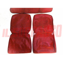 FODERE TAPPEZZERIA COPRI SEDILI ROSSE VIMPELLE AUTOBIANCHI A112 1 SERIE NOS