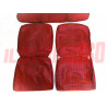 FODERE TAPPEZZERIA COPRI SEDILI ROSSE VIMPELLE AUTOBIANCHI A112 1 SERIE NOS